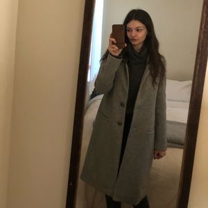 Old navy grey trench coat / peacoat- small